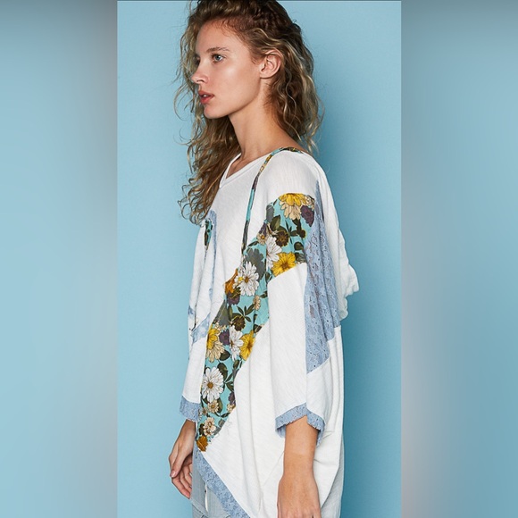 #056 POL oversized lace hoody top - Picture 6 of 8